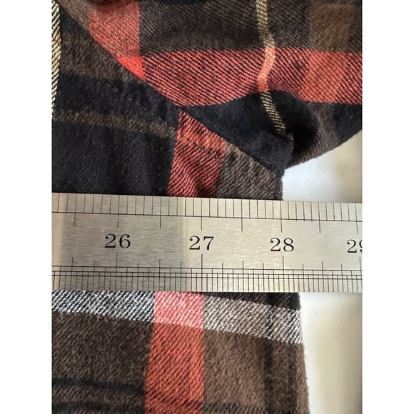St John's Bay Men Shirt 2XLT Red/Blk Super Soft Plaid Flannel L/S Workwear Farm - Picture 9 of 12